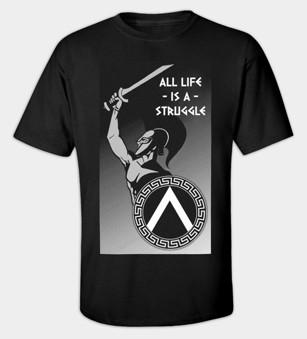 Spartansk kriger t-skjorte