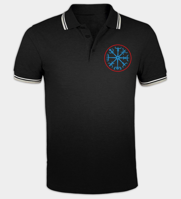 Vegvisir brodert piqué-skjorte