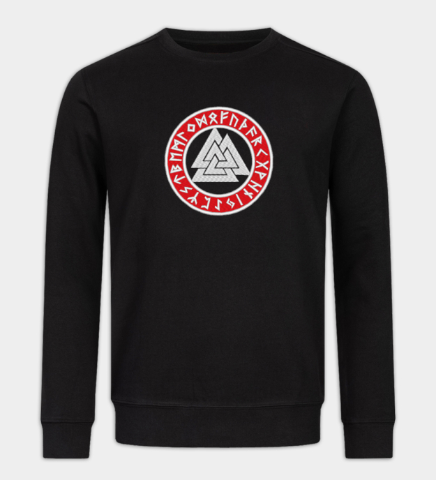 Valknut brodert sweatshirt