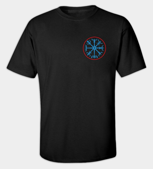 Vegvisir brodert t-skjorte