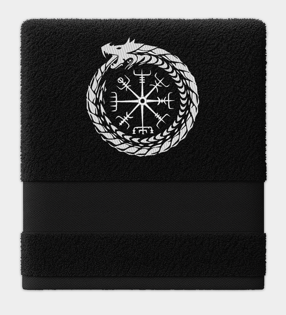 Midgardsormen brodert håndkle Midgardsormen brodert håndkle