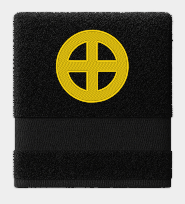 Solkors brodert håndkle