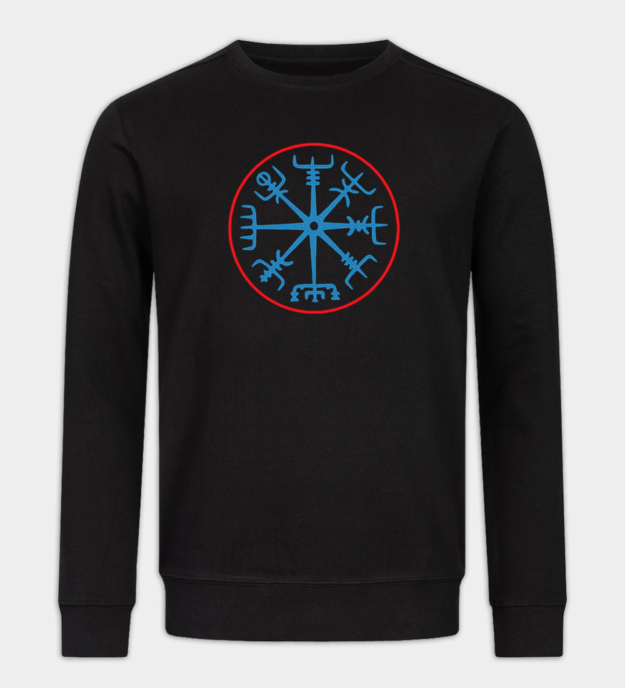 Vegvísir brodert sweatshirt