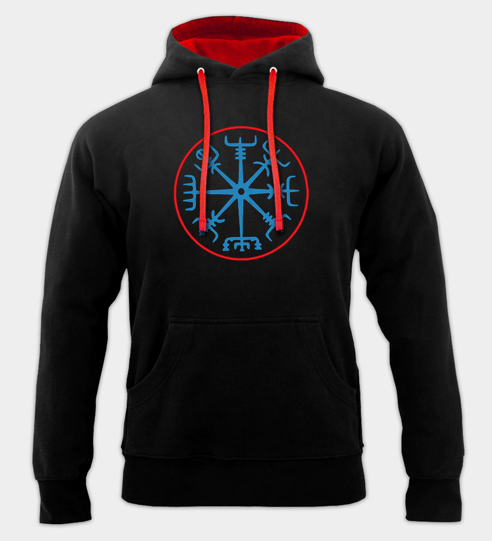 Vegvísir brodert hettegenser Vegvísir brodert hettegenser