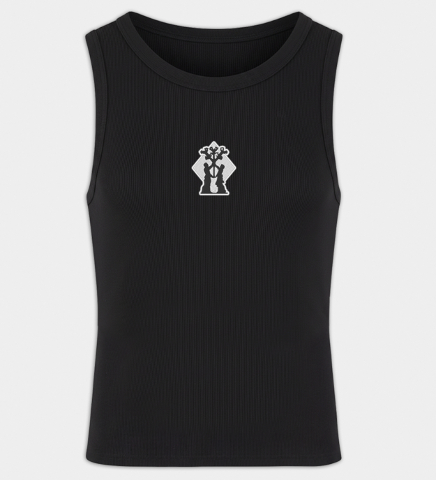 Algiz-motiv brodert tanktopp til herre
