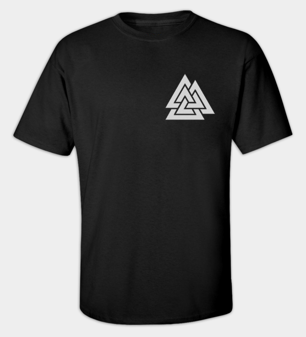Valknut brodert t-skjorte