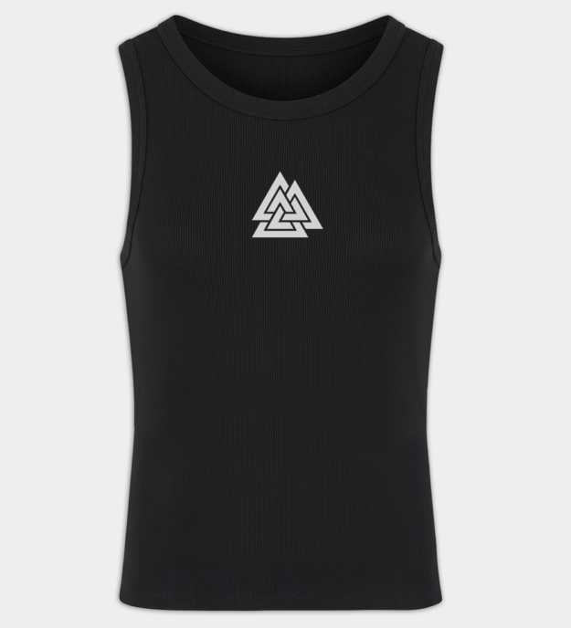 Valknut brodert tanktopp til herre