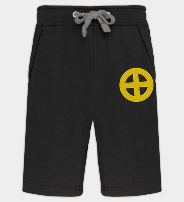 Solhjul broderte bermudashorts