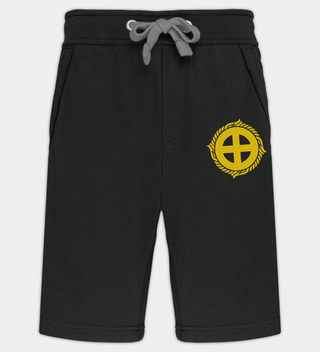 Solhjul broderte bermudashorts