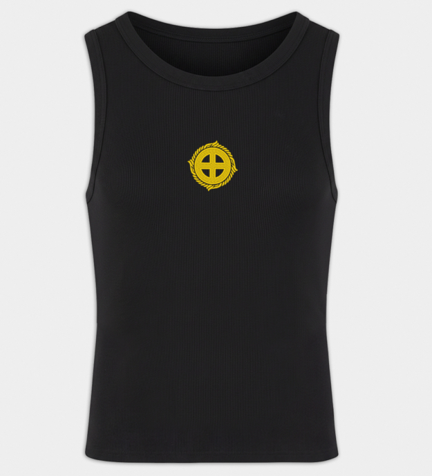 Solhjul brodert tanktopp til herre