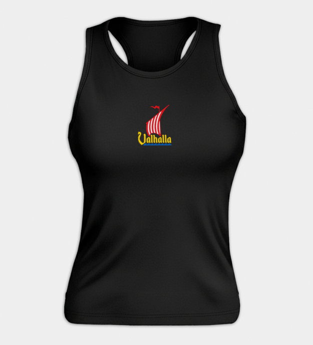 Viking drageskip brodert tanktopp til dame