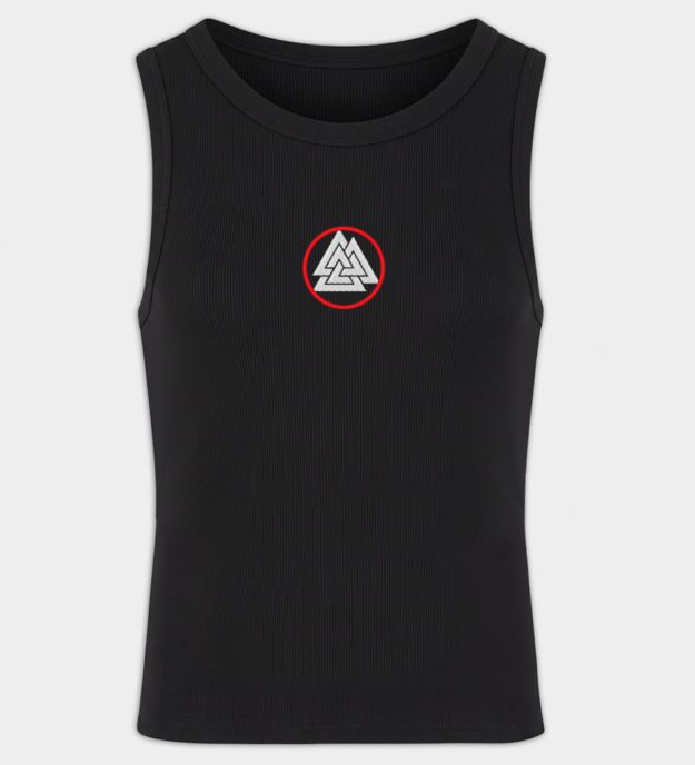 Valknut brodert tanktopp til herre