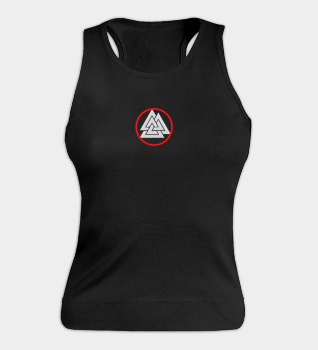 Valknut brodert tanktopp til dame