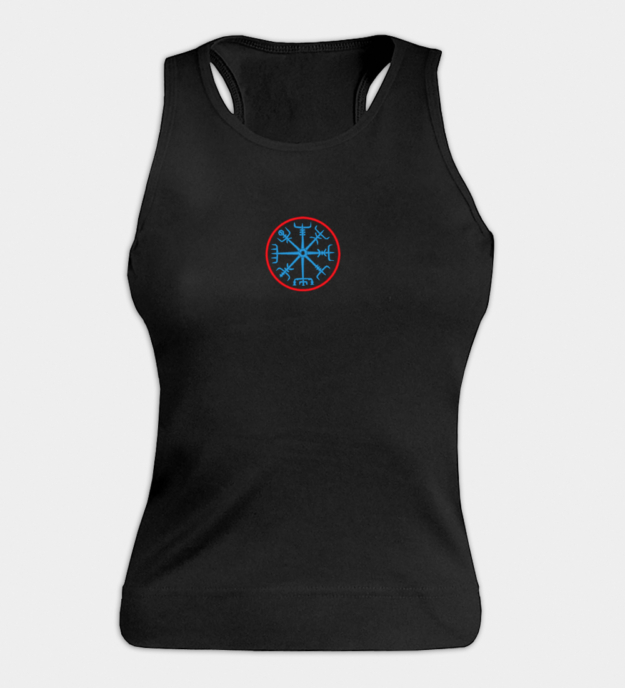 Vegvísir brodert tanktopp til dame