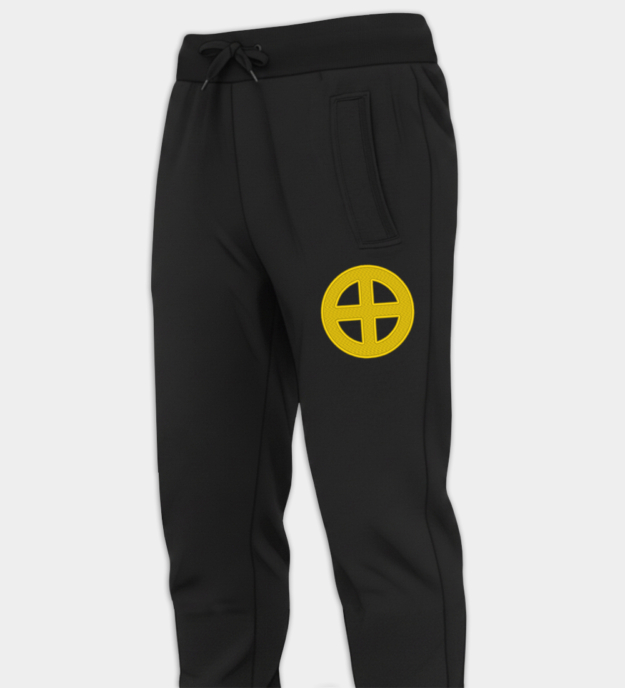 Solhjul brodert joggebukse
