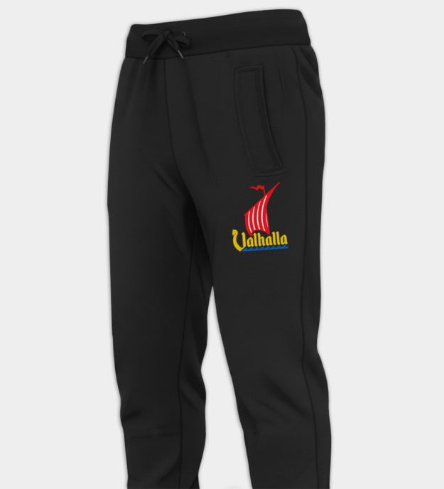 Valhalla Drakeskip brodert joggebukse