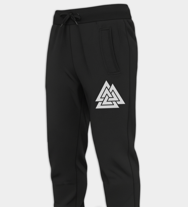 Valknut brodert joggebukse